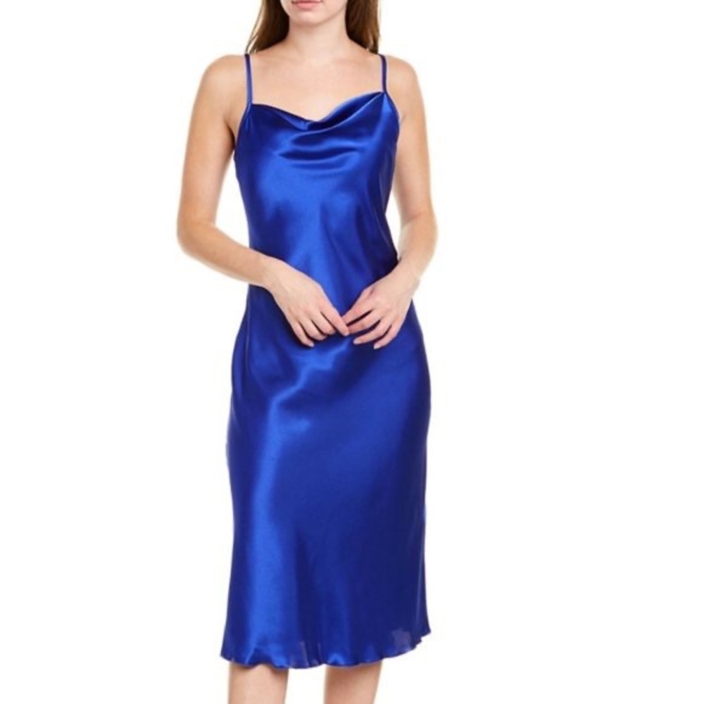 Bebe stain midi slip dress